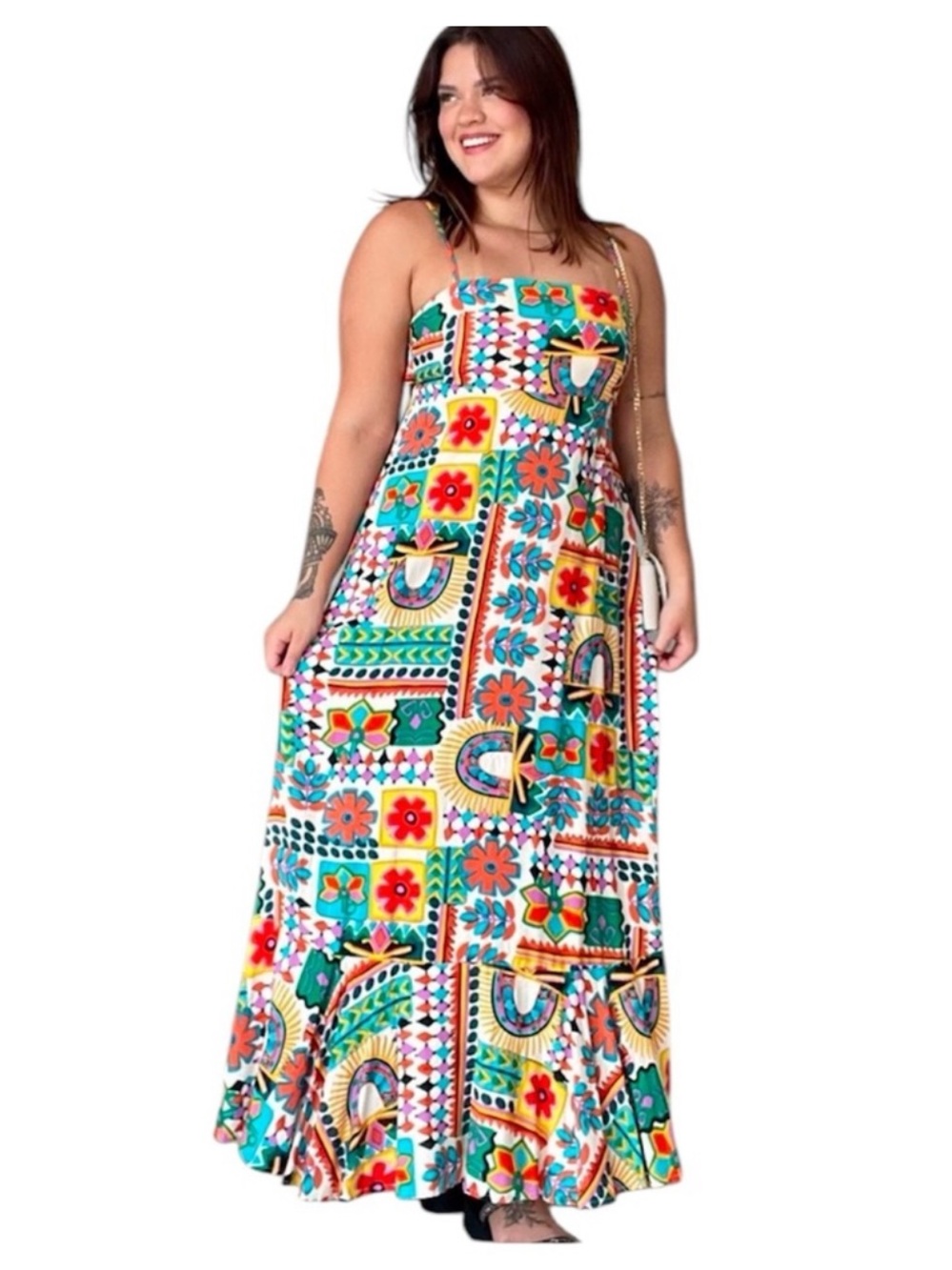 Anthropologie x Paper Heart - Aztec Sunrise maxi dress
